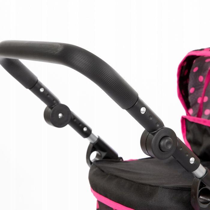 Poussette landau pour poupée, pliable, poignée réglable, sac inclus – roues gomme, gondole 41 cm (KP0261G)
