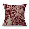 Classic Ethnic Flower Pattern Floral Cotton Linen Sofa Throw Pillow Case Home Decorative Art Cushion Cover