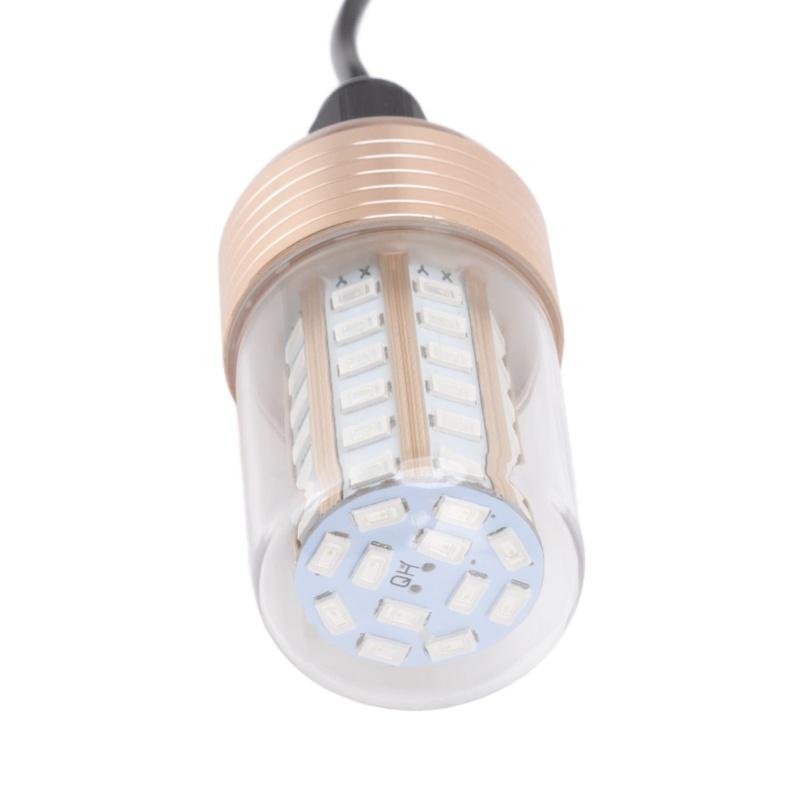 LED Fishing Light Super Bright 60 LEDs 3000lm 30W IP68 Waterproof Underwater Night Fishing Lamp 12-60V White Light