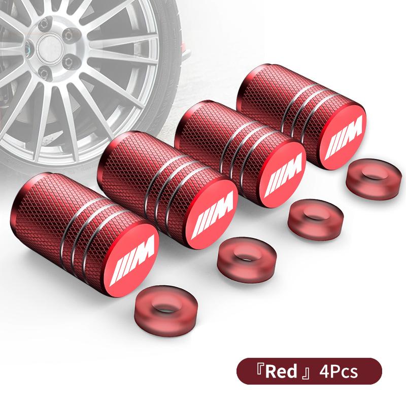 4Pcs Car Aluminum Laser Striped Valve Cap Style Tire Cap Parts For BMW E93 F10 F20 F30 F40 F15 F25 F26 F31 F49 F86 M3 M5 X3