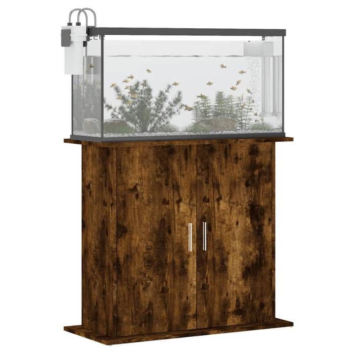 VidaXL Support pour aquarium chêne fumé 81x36x73 cm bois d'ingénierie 833604