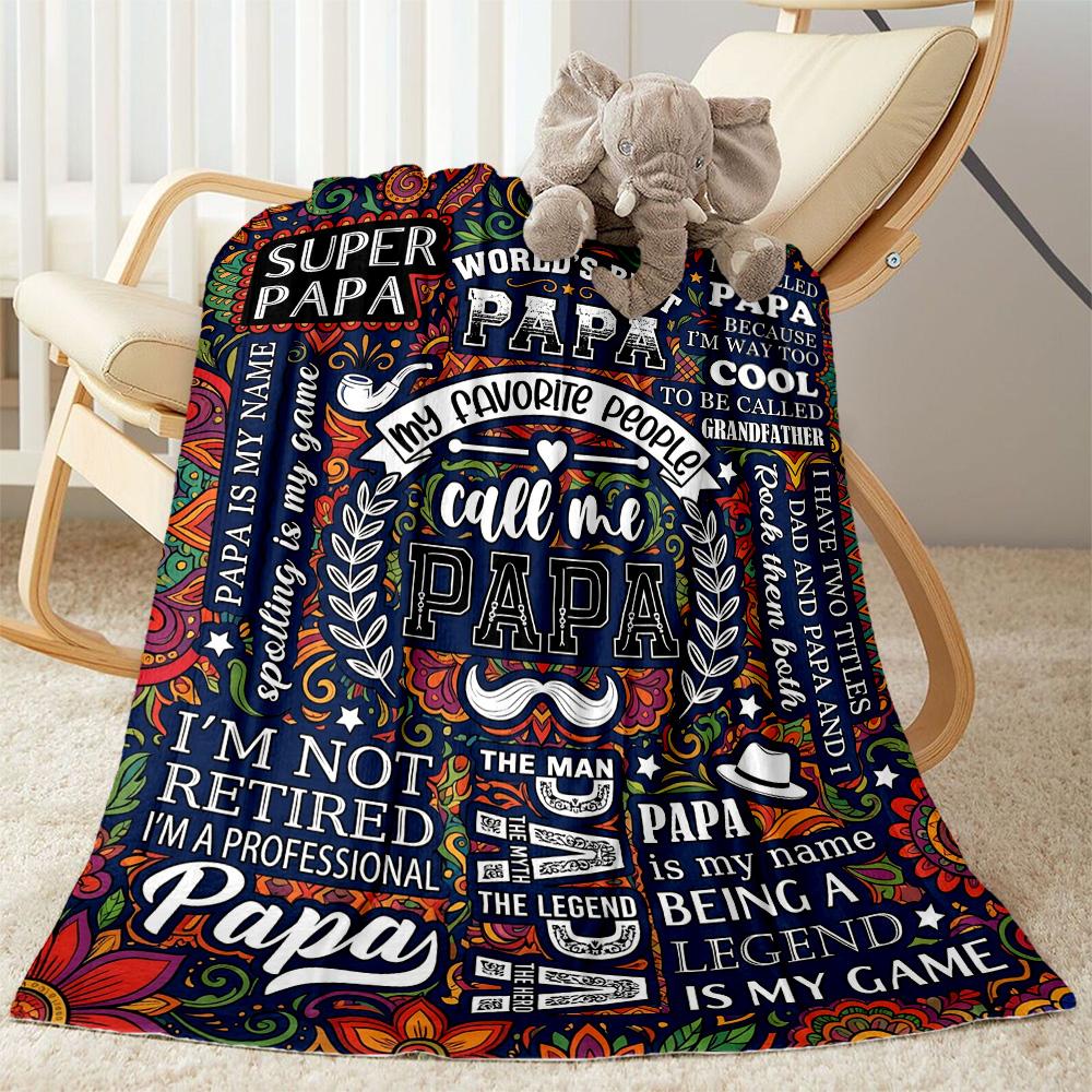 Love You Dad Blanket Flannel Blanket-Soft and Suitable for Sofas,Beds,Offices,Travel,All Seasons,Great Gift for Holidays and Birthdays.