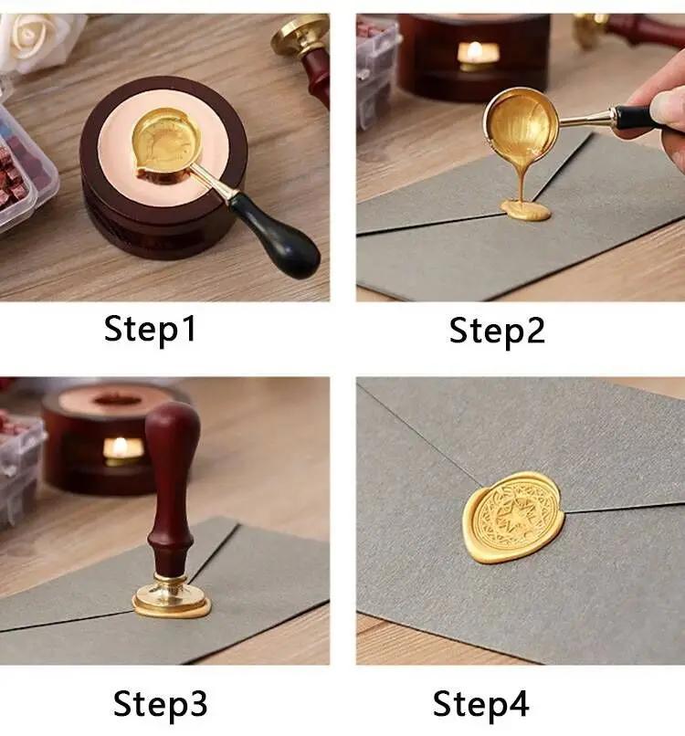 100Pcs Wax Seal Beads Material Retro Wax Seal Stamp Scrapbook Material Craft Decoration Wedding Birthday Stamp Wax Lacquer Seals