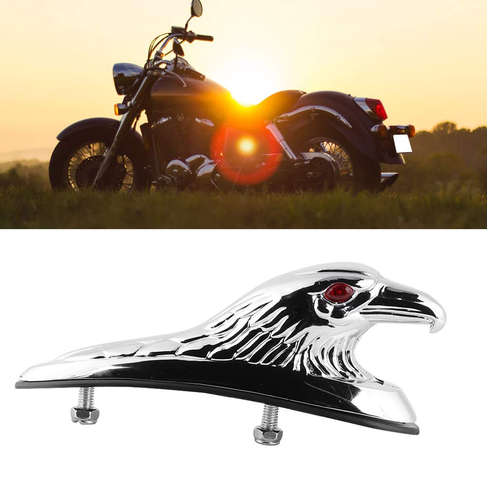 J-ouuo Ornamento Universale per parafango anteriore di motocicletta Statua Testa d'Aquila Cromato