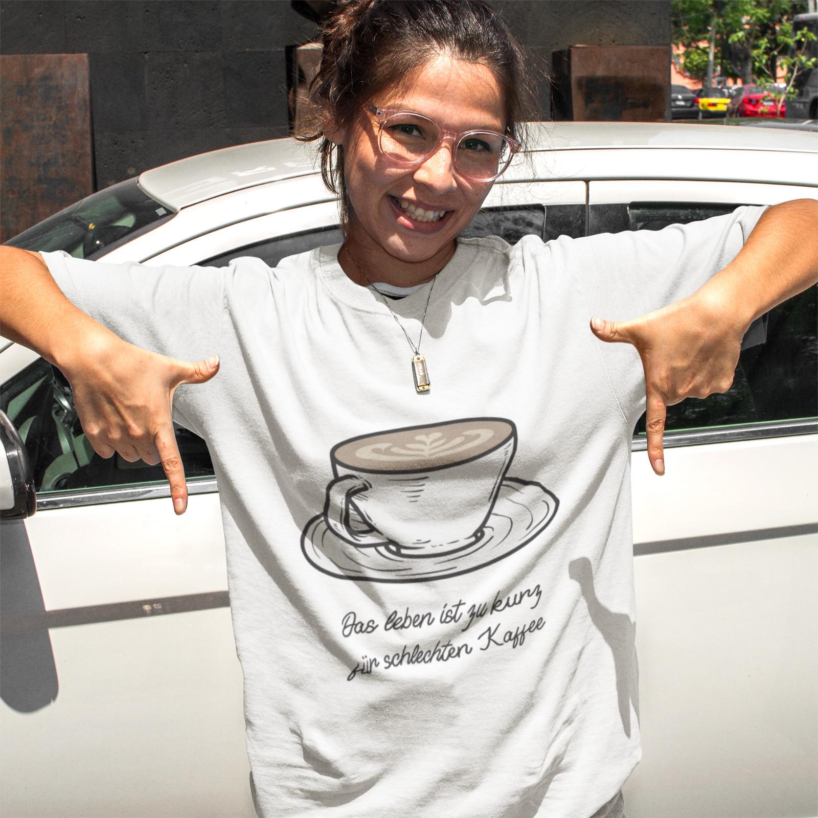 

Organic Cotton Women s Oversize Saying T-Shirt Mens Womens Tees Top: Life Too Short for Bad Coffee 3XL