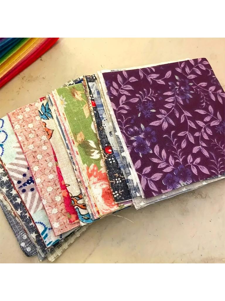 50 Sztuk Vintage Ciemny 3,91" Patchwork Idealny do szycia DIY, rękodzieła i odzieży, scrapbookingu, idealny prezent noworoczny lub Wal