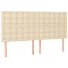 VidaXL Tête de Lit Meubles de Chambre à Coucher Accessoires de Lit Simple Têtes de Cadre de Lit Intérieur Crème 3116785