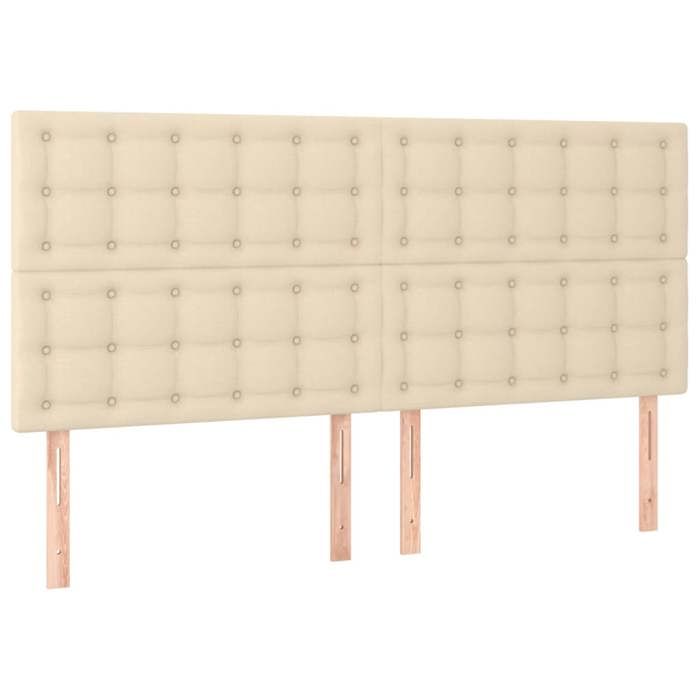 VidaXL Tête de Lit Meubles de Chambre à Coucher Accessoires de Lit Simple Têtes de Cadre de Lit Intérieur Crème 3116785