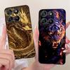 For Motorola G77 5G Moto G67 5G Phone Case Soft Black Silicone Cover Butterfly Dragon Cat Floral Painting Bumper Funda