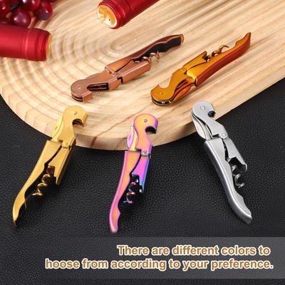 1/3Pcs Professional Waiters Corkscrew Stainless Steel Wine Key with Ergonomic Wood Grip Beer Bottle Opener and Foil Cutter