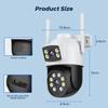 8MP/10MP WiFi PTZ IP Surveillance Camera 5Ghz Dual Lens Real-time Intercom Human Detect Smart Alert 4K Outdoor Security Cameras