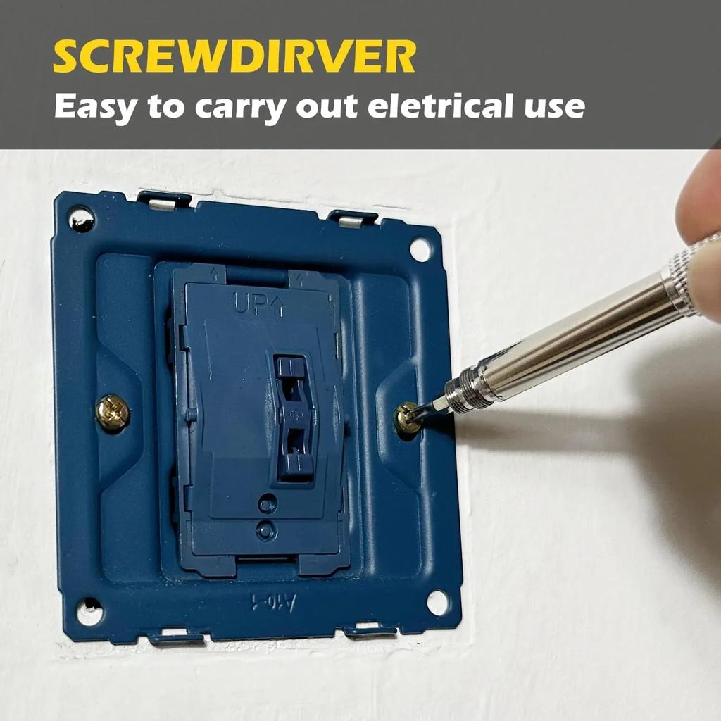 Caneta Multifuncional (caneta stylus, caneta esferográfica, 6 recargas, régua de 4 polegadas, nível, chave de fenda Phillips, LED)