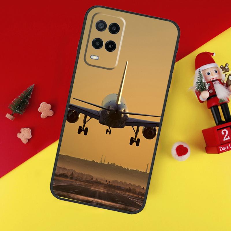 Airplane Plane Aircraft Case For Oppo A5 A6 Pro A15 A57 A17 A54 A74 A94 A76 A16 A96 A40 A60 A80 A18 A38 A58 A78 A98