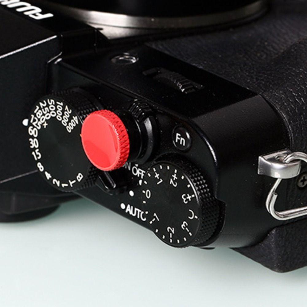 Concave Shutter Button Brass Rubber Ring Shutter Release for Fujifilm/Leica/Nikon/Sony DSLR Camera