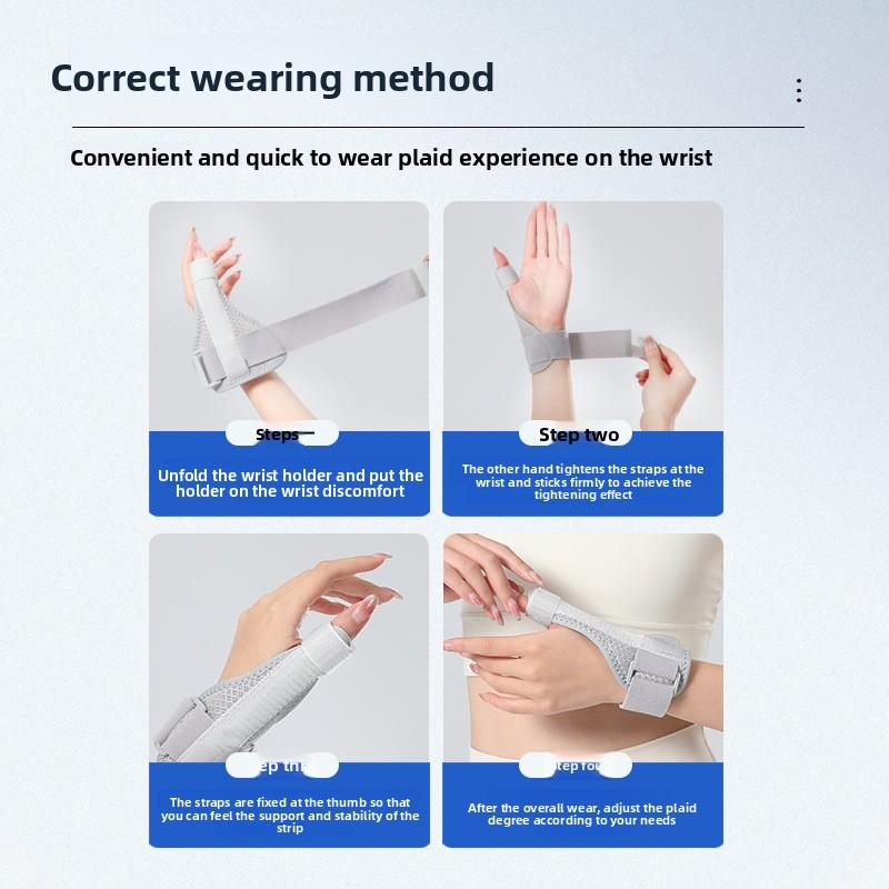 Adjustable Thumb Splint Support Brace Compression Finger Holder Protector Wrist Brace for Sprains Strains Arthritis Tendonitis
