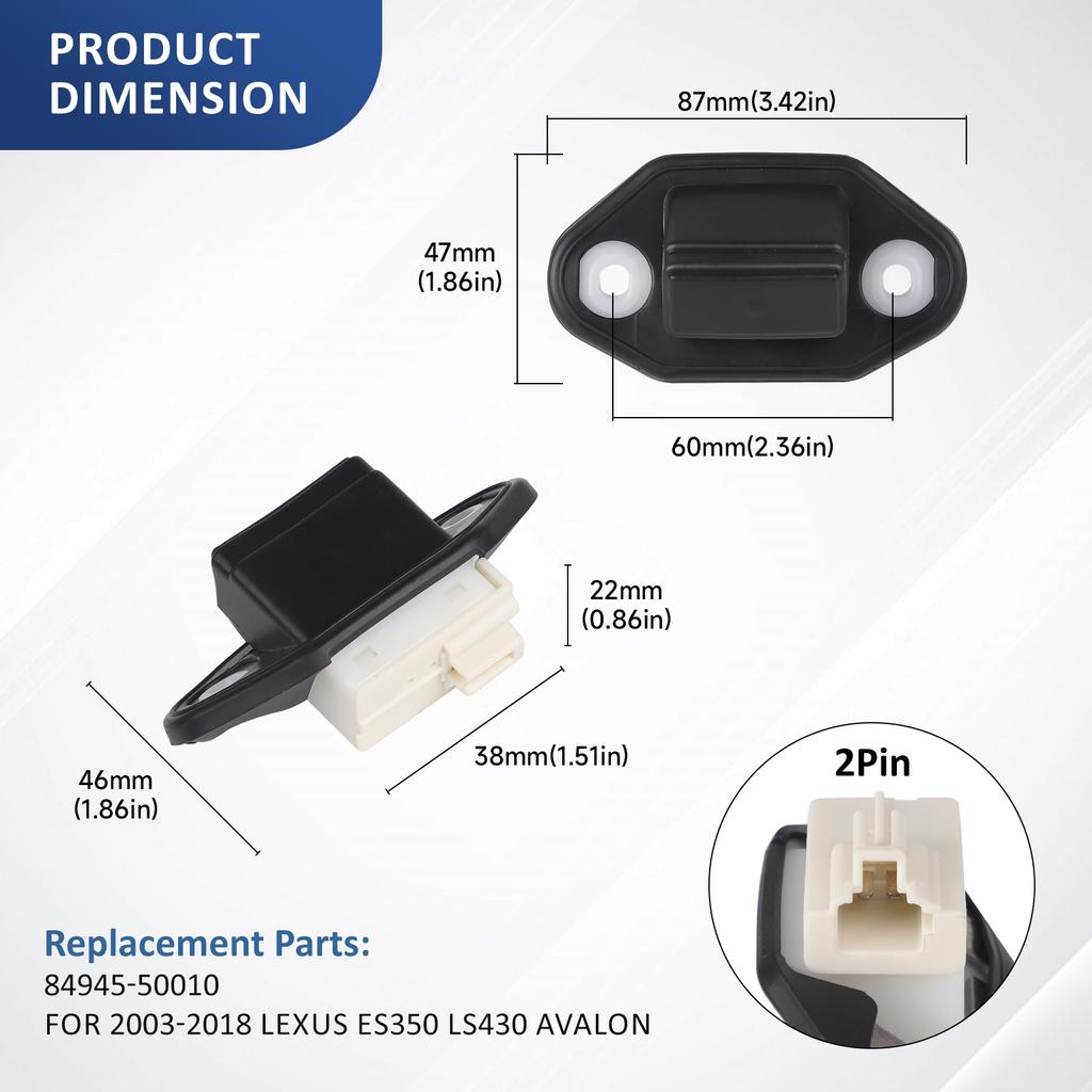 Rear Trunk Release Switch Button Black 84945-50010 for Lexus ES350 2007-2012 3.5L LS430 2003-2006 4.3L Toyota Avalon 2013-2018
