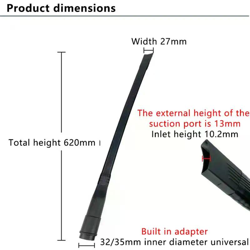 35mm-32mm Vacuum Cleaner Hose Adapter Flexible Corner Crevice Tool Black Durable Replacement Accessories Kit