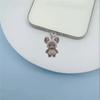 2D Acrylic Grizzly Bear, Acrylic Mobile Phone Dust Plug Pendant Type-C