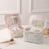 Floral large-capacity cosmetic bag waterproof portable travel storage bag