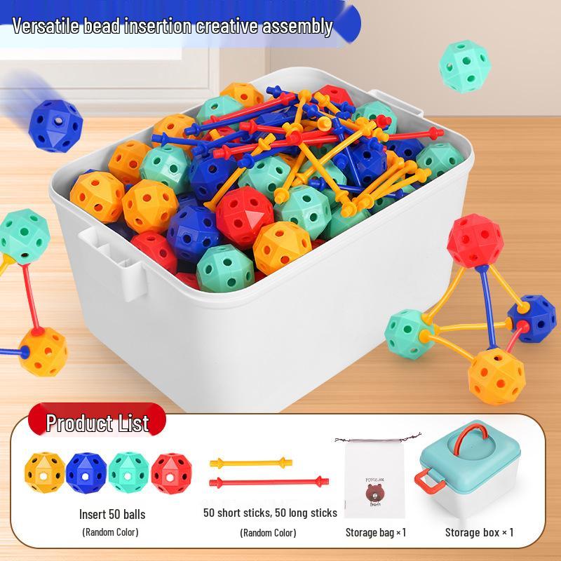 3D Interlocking Beads: Spatial Geometry Building Blocks for Kids