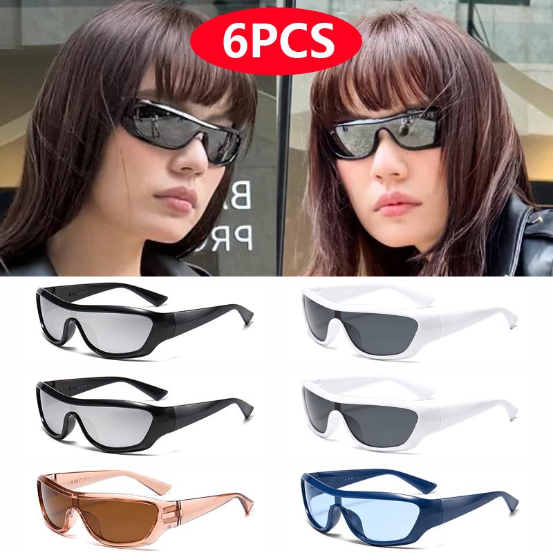 3pcs Punk Style Glasses Women Large Frame Sunglasses Set Fashion Cat Eye Retro Sun Glasses Unisex