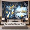 Custom Name Text Tapestry Lazio FC Personalized Polyester Wall Tapestry For Bedroom And Room