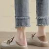 Fashion Round Toe Women's Flat Shoes Casual Korean Style Ladies Footwear Soft Sole Slip On Loafers Size35 40 Mocasines Mujer Sandalias