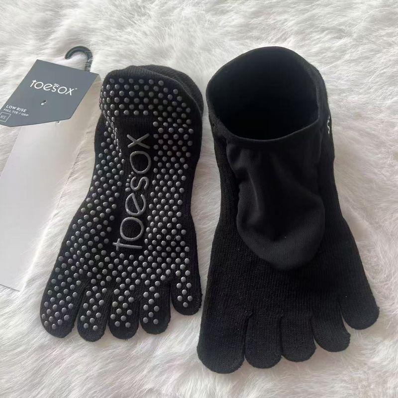 

Носки для йоги Toesox Нескользящие Профессиональные Женские Носки с Пятью Пальцами для Пилатеса Домашние Виды Спорта Фитнес Танцы Носки для Йоги k(35.5-38.5) code