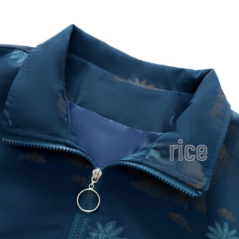 2026 Spring Lapel Zipper Jacket for Middle-aged and Elderly Women - Loose, Stylish, Elegant Top
