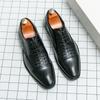 Gentleman Fashion Business Leather Shoes Mens Office Shoes Lace-up Shoes Office Shoes Luxury Leisure Italy Style Plus Size 38-48