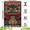 Aluminum Metal Wall Art of 1pc Retro Concert Poster. Waterproof Home Decor with Queens of Stone Age and Eagles of Death Metal.