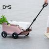 Hundewagen mit 4 Rädern, zusammenklappbar, für kleine Hunde und Katzen, Haustier-Kinderwagen zum Reisen, Einkaufen, Spazierengehen, Spielen