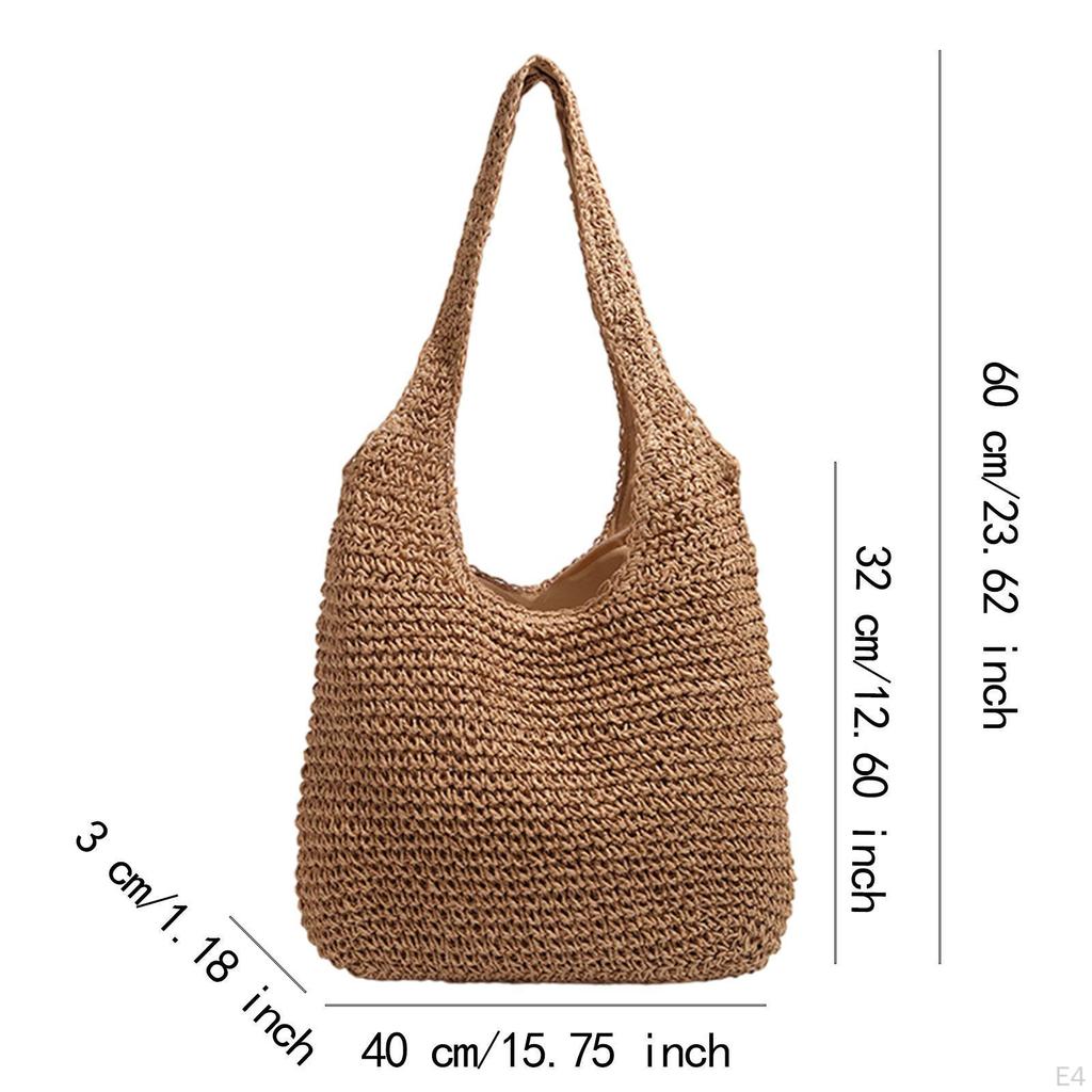Handwoven Beach Tote Bag Boho Design for Women Shopping Commuting Valentines