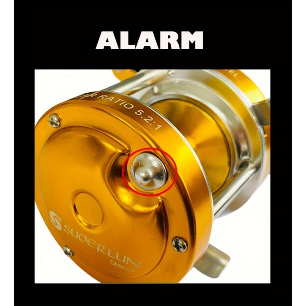 Stainless Steel Baitcasting Reel - Ambidextrous, Full Metal Construction with Centrifugal Brake System for Sea & Boat Fishing