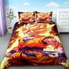 Anime 3pz Copripiumino Dragon Ball Goku Cartone Animato Set Biancheria da Letto Coperta Trapuntata per Bambini Dimensioni Queen King per Decorazione Camera da Letto Regali