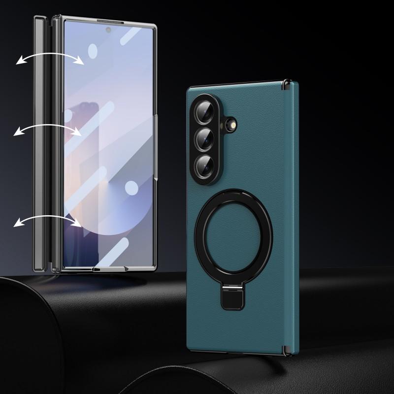 Magnetic Adsorption Phone Case With Built-in Kickstand Galaxy Z Fold 8 Ultra 7 PCTPU Hybrid Shockproof