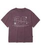 ESCAPEFROM Starline 06 Print Oversized Pigment Short Sleeve T-Shirt Violet
