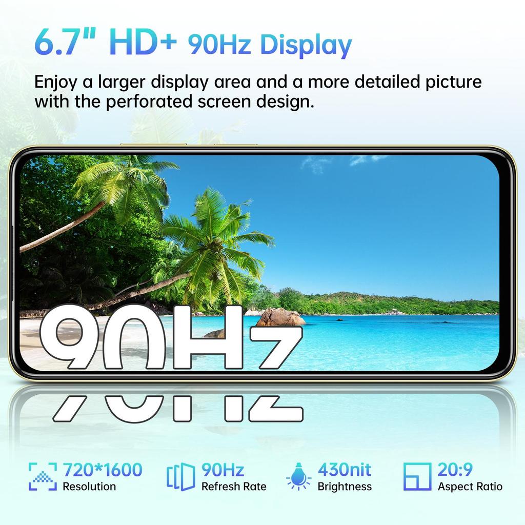 Smartphone OUKITEL C65 Android 15, Display 6.7" HD+ 90Hz, 16GB+128GB/1TB, Fotocamera 50MP, 5150mAh