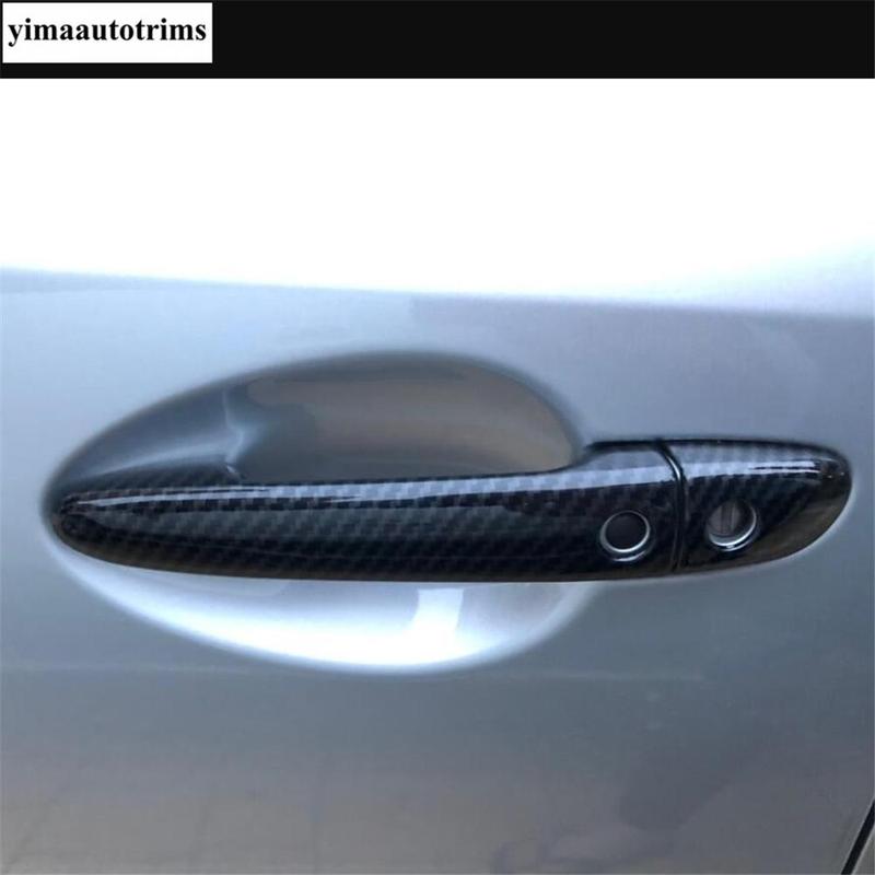 Car Outer Door Handle Protection Decorative Sequ Cover Trim For Mazda 6  - 2024 Carbon Fiber Accessories Exterior Kit