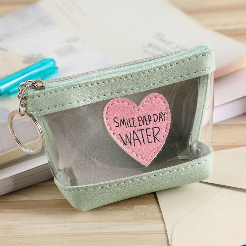

Coin Purse Jelly Transparent Wallet Key Coin Lipstick Change Storage Bag PU Jelly Transparent Fashionable Women Girl Jelly