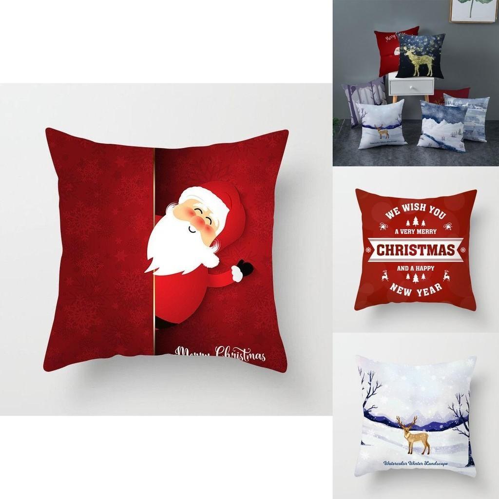 Luxurious Peach Skin Velvet Christmas Cushion Cover With Invisible Zipper Design