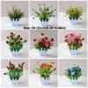 10 Styles Artificial Flowers Plastic Fake Flower Potted New Simulation Plant  Home Decor