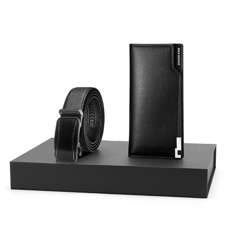

ater ripple wallet wallet belt set men s cowhide high-end gifts business belt men s 120CM~125CM