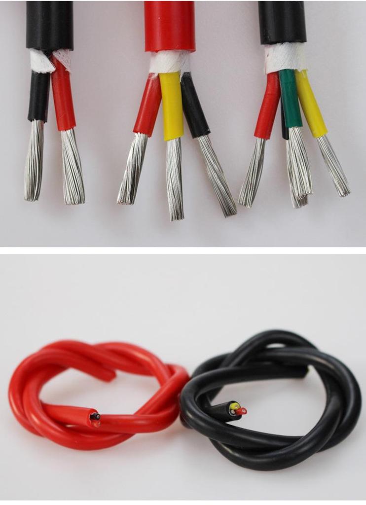 Ultra-Soft Silicone High-Temperature Resistant Power Cable: 2-Core/3-Core/4-Core Antifreeze Sheathed Wire.