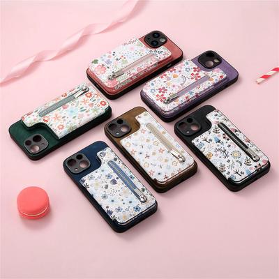 Anwendbar auf iPhone15 Pro Max Handyhülle, Magnetischer Kartenhalter für Auto, Diebstahlschutzbürste, Apple 14 Schutzhülle.