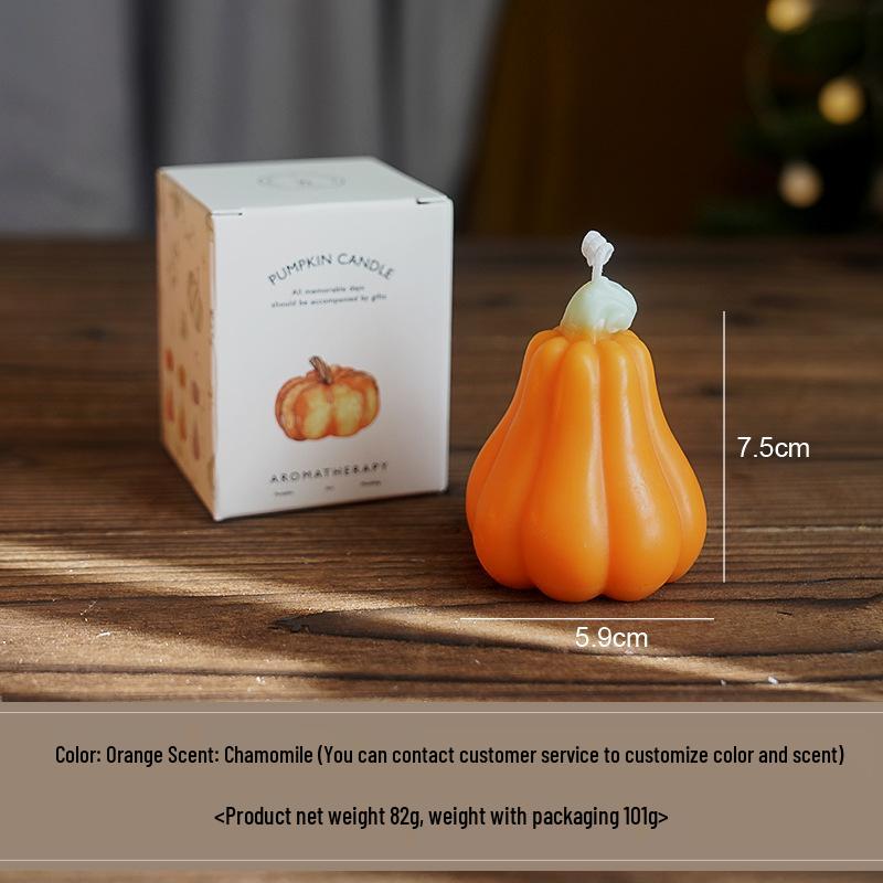 Pumpkin-Shaped Halloween Scented Candles - Handmade Party Favors