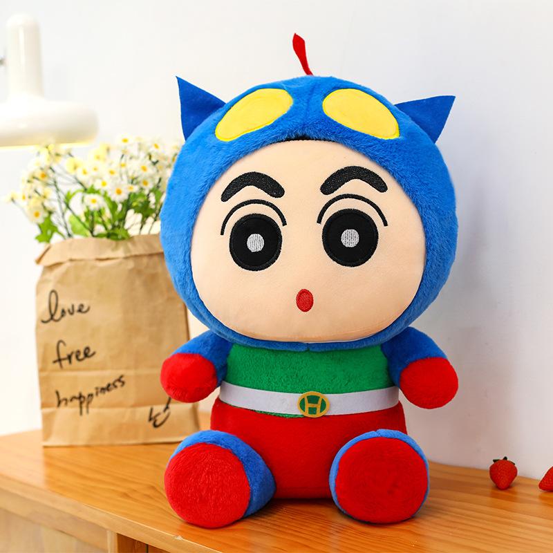 

Crayon Xiaoxin doll Xiaoxin cross-dressing action superman doll children s plush toy 35cm【0.3kg】