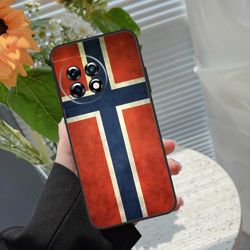 Norway Flag Case For OnePlus 15R 15 13R 12R 10R 13 13T 12 11 10 10T 8T Nord CE 5 2 3 4 Lite N20 N30 Cover