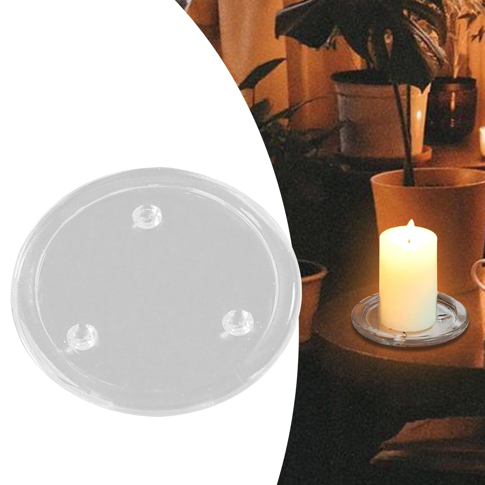 

Піднос для свічок Стовпчик Скляний підстаканник Термостійкий багатоцільовий блюдо для фруктів для ID 10.5cm