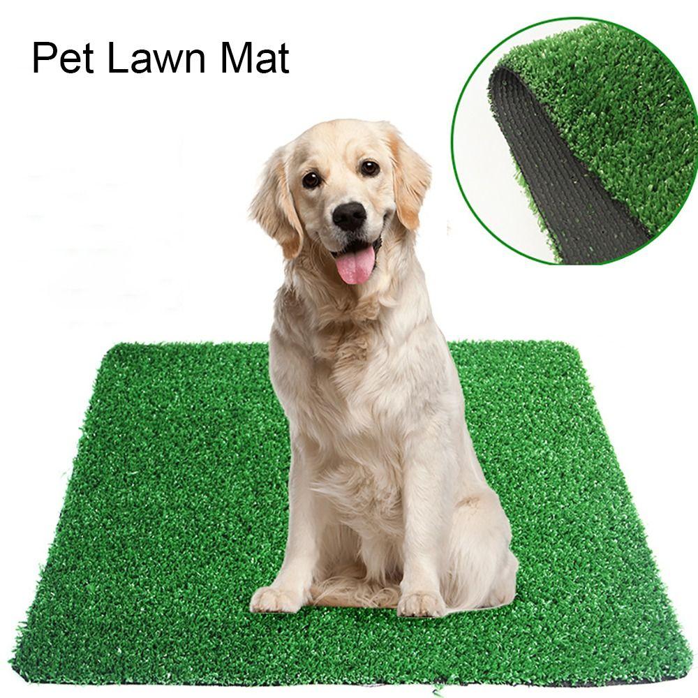 

1/2pcs Washable Pet Lawn Mat Reusablele Pet Accessories Portable Artificial Grass Pad Dog